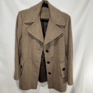 Calvin Klein Women's Wool Peacoat Size 6 Brown Tan